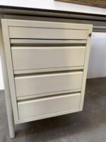 Vintage Industrieel Bureau met Ladekast – Jaren '60/'70 – Gispen Stijl - Afbeelding 2